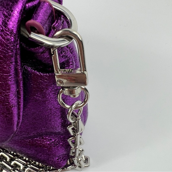 ZARA Purple Metallic Effect Chain Crossbody Bag NWT - Picture 7 of 15